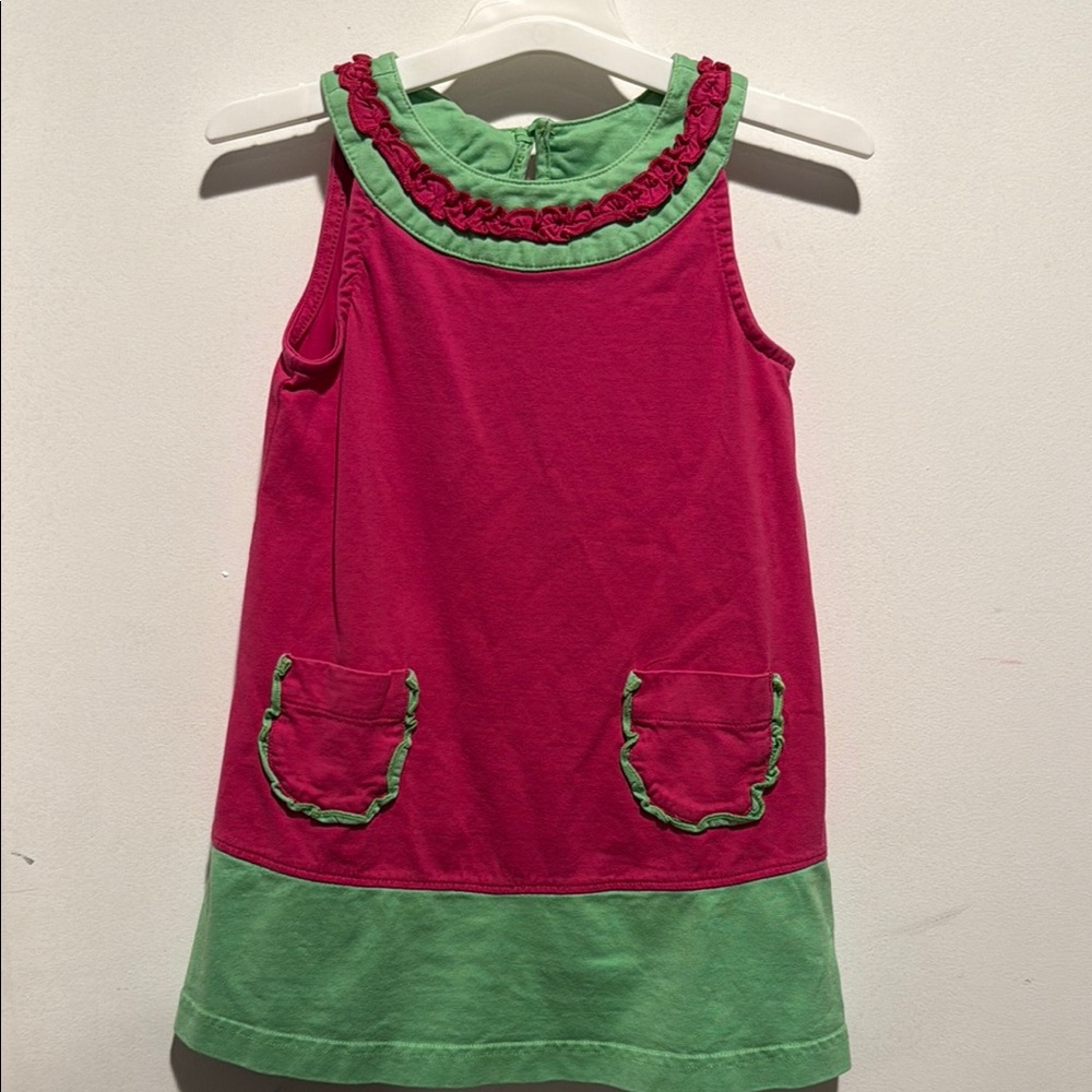 Hanna Anderson Pink and Green Sun Dress